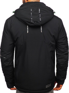 Zimska jakna muška skijaška crno-zelena Bolf 1910