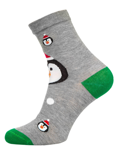 Božićne ženske čarape višebojne-2 Bolf M798-7P-1 7 PACK