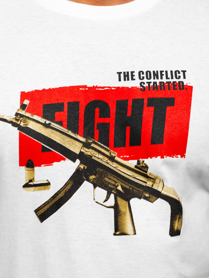 Bijela pamučna majica muška Bolf 14709