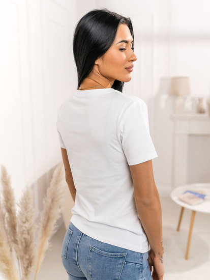 Ženska majica s printom Bijela Bolf 95T2510