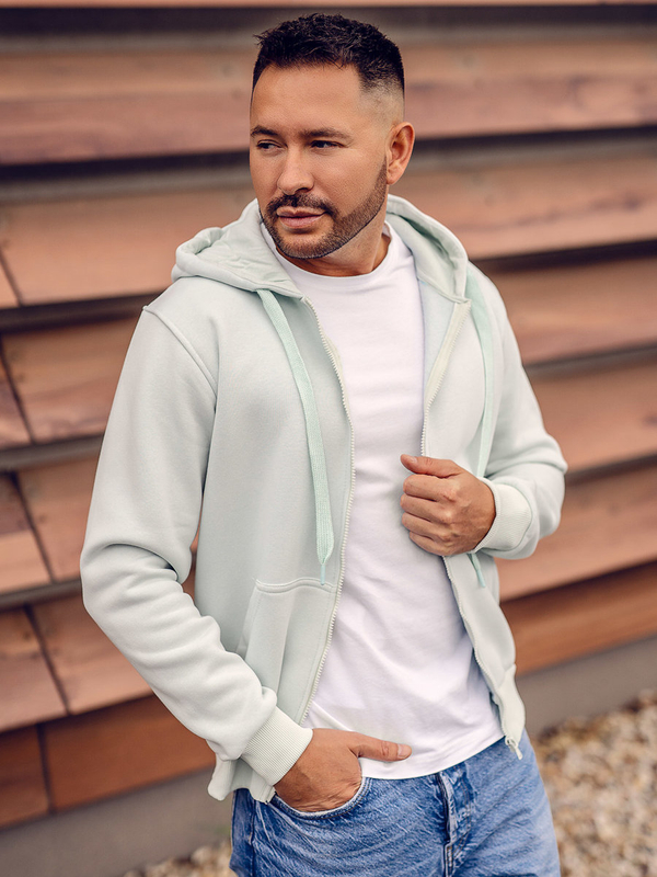 Svijetlo mint muška jakna s kapuljačom Bolf 2008A