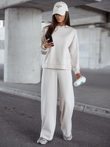 Ženski dvodijelni trenirke komplet bež Bolf 821111