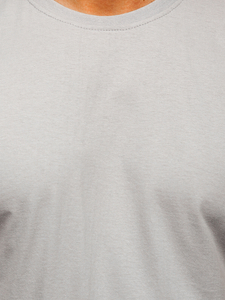 Siva pamučna majica muška bez printa  Bolf 192397