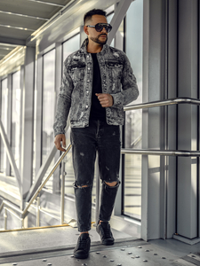 Siva od trapera jakna muška Bolf AK588