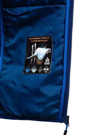 Jakna muška prijelazna sportska tamnoplava Bolf AB033