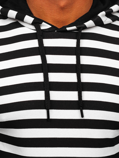 Bijela s printom muška dukserica s kapuljačom Bolf 141029