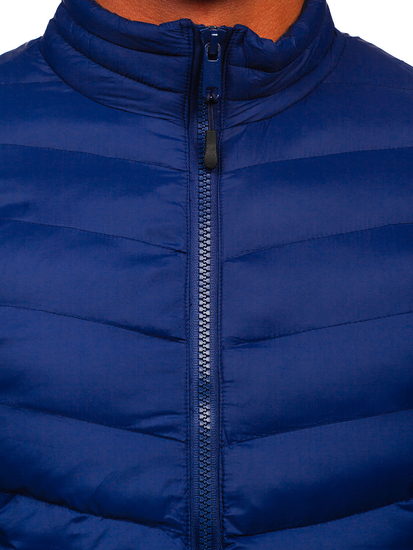 Jakna muška prijelazna sportska tamnoplava Bolf SM70