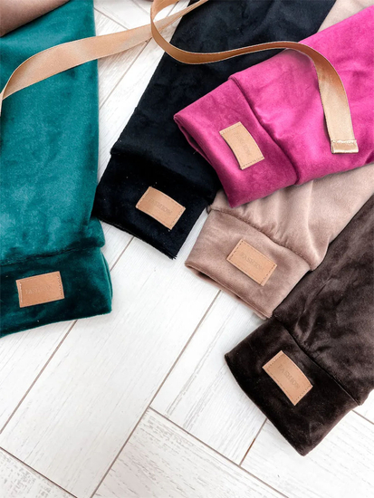 Čokoladni dvodijelni ženski komplet trenirke od velura Bolf 637