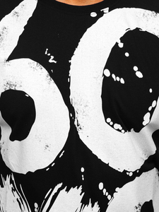 Crna muška majica s printom Bolf 0303