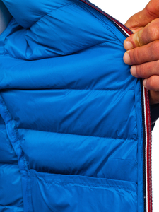 Jakna muška zimska sportska prošivena tamnoplava Bolf 1100