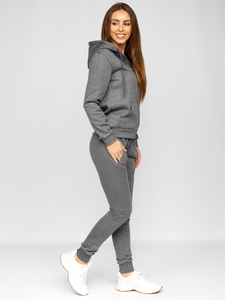 Grafitni dvodijelni komplet ženske trenirke Bolf 0003