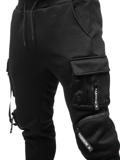 Crne cargo muške jogger trenirka hlače Bolf HSS118