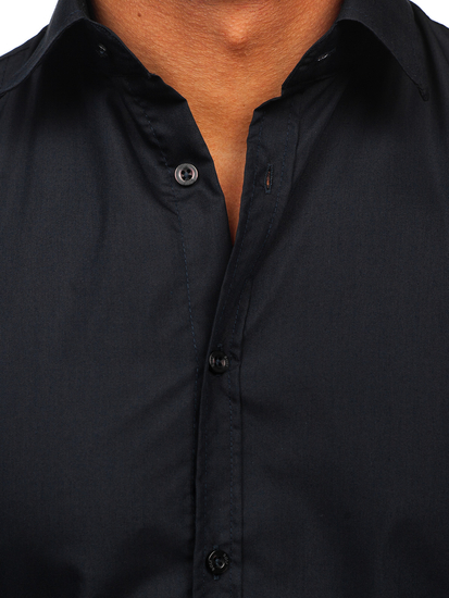 Grafitna elegantna muška košulja s dugim rukavima Bolf 6944