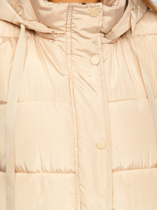 Bež duga prošiveni prsluk ženski oversize Bolf 81276