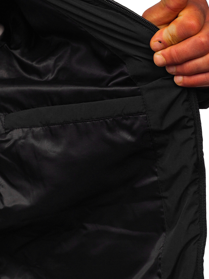 Crna prošivena prijelazna muška jakna Bolf 22M12