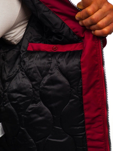 Jakna muška prijelazna pilotka bordowa Bolf EX1787