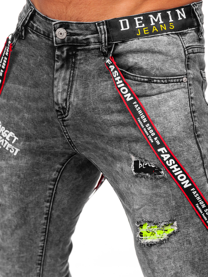 Crne muške traperice slim fit Bolf KX968-C