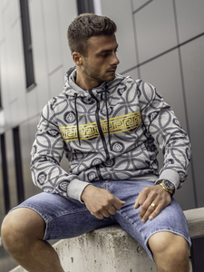 Siva muška majica s kapuljačom na zatvarač Denley 27B8123A