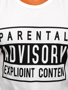 Bijela majica tank top s printom Bolf 14828