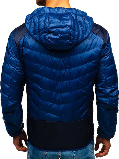 Jakna muška prijelazna sportska tamnoplava Bolf 1901