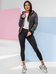 Ženska sportska majica-jakna crna Bolf KSW4002