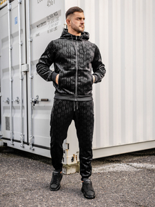 Crni velur muški trenirka Bolf 3B113A2