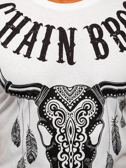 Bijela muška majica s otiskom Bolf 142174