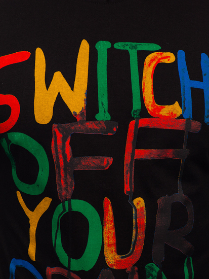 Longsleeve majica muška s printom crna Bolf 1214