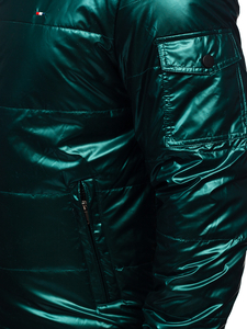 Zelena prošivena sportska prijelazna jakna muška  Bolf 2143