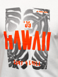 Muška pamučna majica s printom Bijela Bolf MPO3497