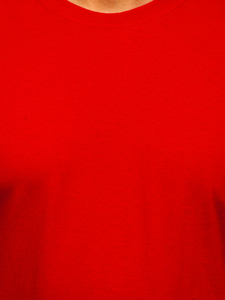 Crvena pamučna majica muška bez printa Bolf 192397