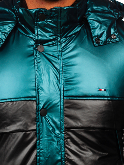 Crna prošivena sportska prijelazna jakna muška  Bolf 2145