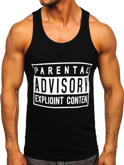 Crna boxer majica tank top s printom Bolf 14855