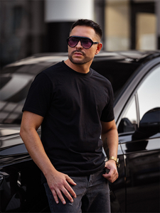 Majica muška bez printa crna Bolf 14291