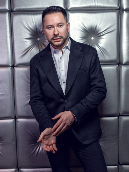 Muška crna baršunasta jakna Bolf 24410