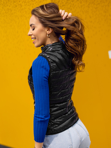 Crni prošiveni prsluk ženski Bolf R0107AA