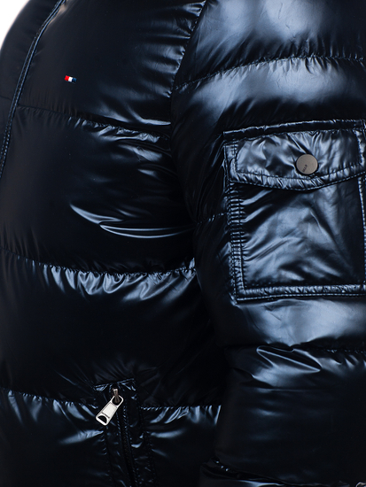 Tamnoplava prošivena oversize muška sportska zimska jakna Bolf EX2138B