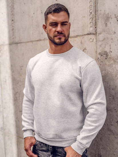 Svijetlosiva muška jakna bez kapuljače Bolf 2001A