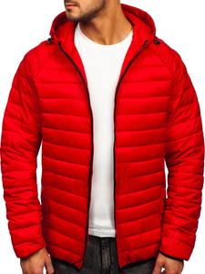 Crvena prošivena prijelazna jakna muška Bolf 13021