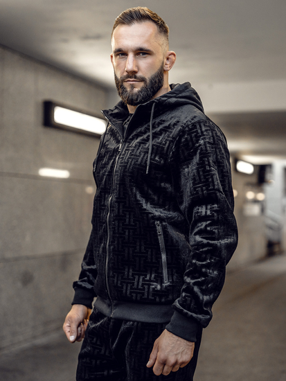 Crni velur muški trenirka Bolf 3B113A