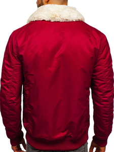 Jakna muška prijelazna pilotka bordowa Bolf EX1787