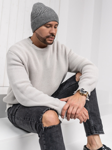 Muška zimska kapa Sivo Bolf 387070