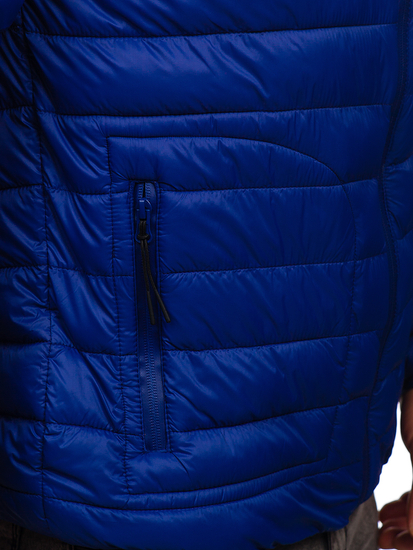 Tamnomodri prošiveni prijelazni muški kaput Bolf 13007