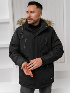 Muška zimska parka jakna Alaska Crna Bolf WX032A1