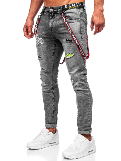 Crne muške traperice slim fit Bolf KX968-C