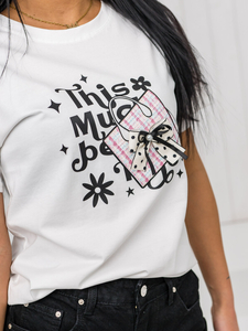 Ženska majica s printom Bijela Bolf 97T2110