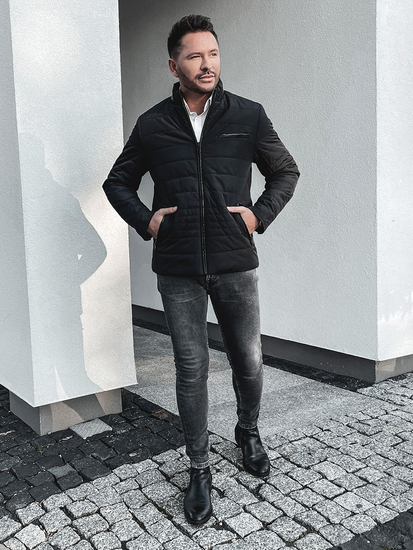 Crna prošivena prijelazna muška jakna Bolf 22M12