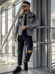 Siva od trapera jakna muška Bolf AK588