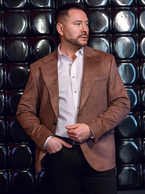 Muška baršunasta smeđa jakna Bolf 24410