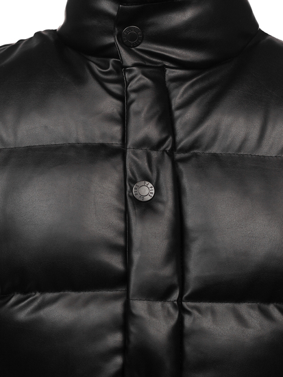 Crni prošiveni prsluk muški Bolf 0023